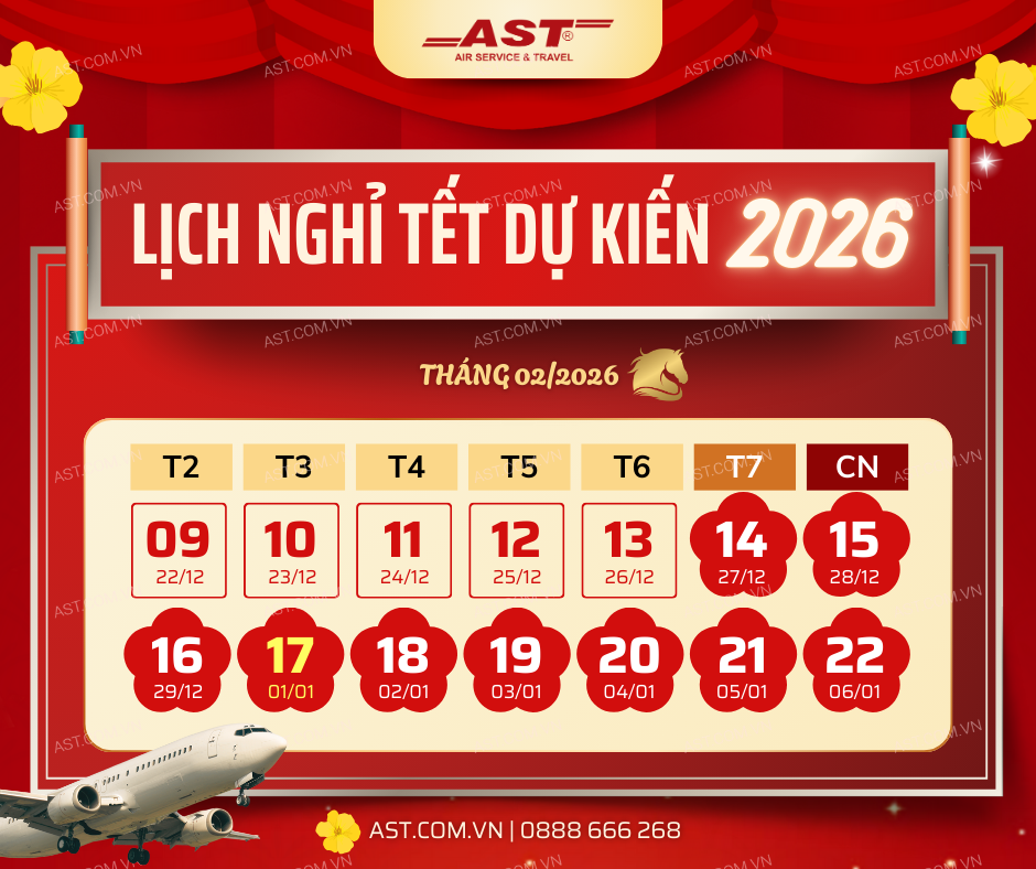 Lich nghi Tet 2026